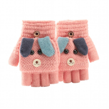 Soft Convertible Flip Top Gloves Kids Baby Winter Warm Knit Fingerless Mitten Cartoon Knit Fingerless Mitten Flip Top Des Gants