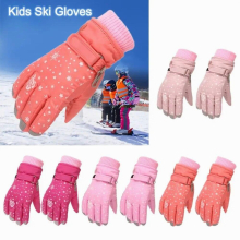 Baby Girls Snow Snowboard Waterproof Windproof Kids Cycling Gloves Children Skiing Gloves Ski Outdoor Sports Mittens