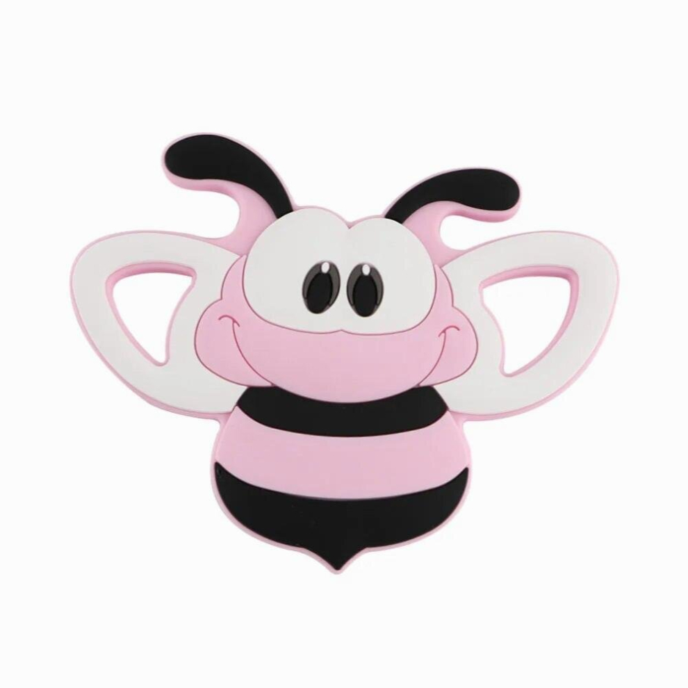 Kovict 1Pc Cartoon Animal Bee Silicone Teether Baby Rodent Teeth Care DIY Silicone Bead Nipple Chain Chew Toy