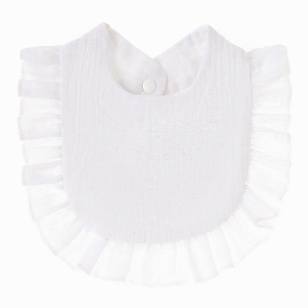 Baby Boy Girls Burp Cloths Lace Bibs Soft Cotton Adjustable Bib Newborn Stuff Toddler Burp Cloths Kids Feeding Saliva Towel