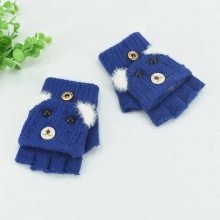 Kids Mittens Winter Thick Childrens Mittens Warm Cartoon Full Finger Knitted Girls Boys Flip Gloves Baby Accessories