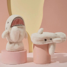 Autumn Winter Warm Baby Toddler Gloves Solid Thicken Cartoon Shark Kids Glove Girl Boy Newborn Soft Plush Children Mittens