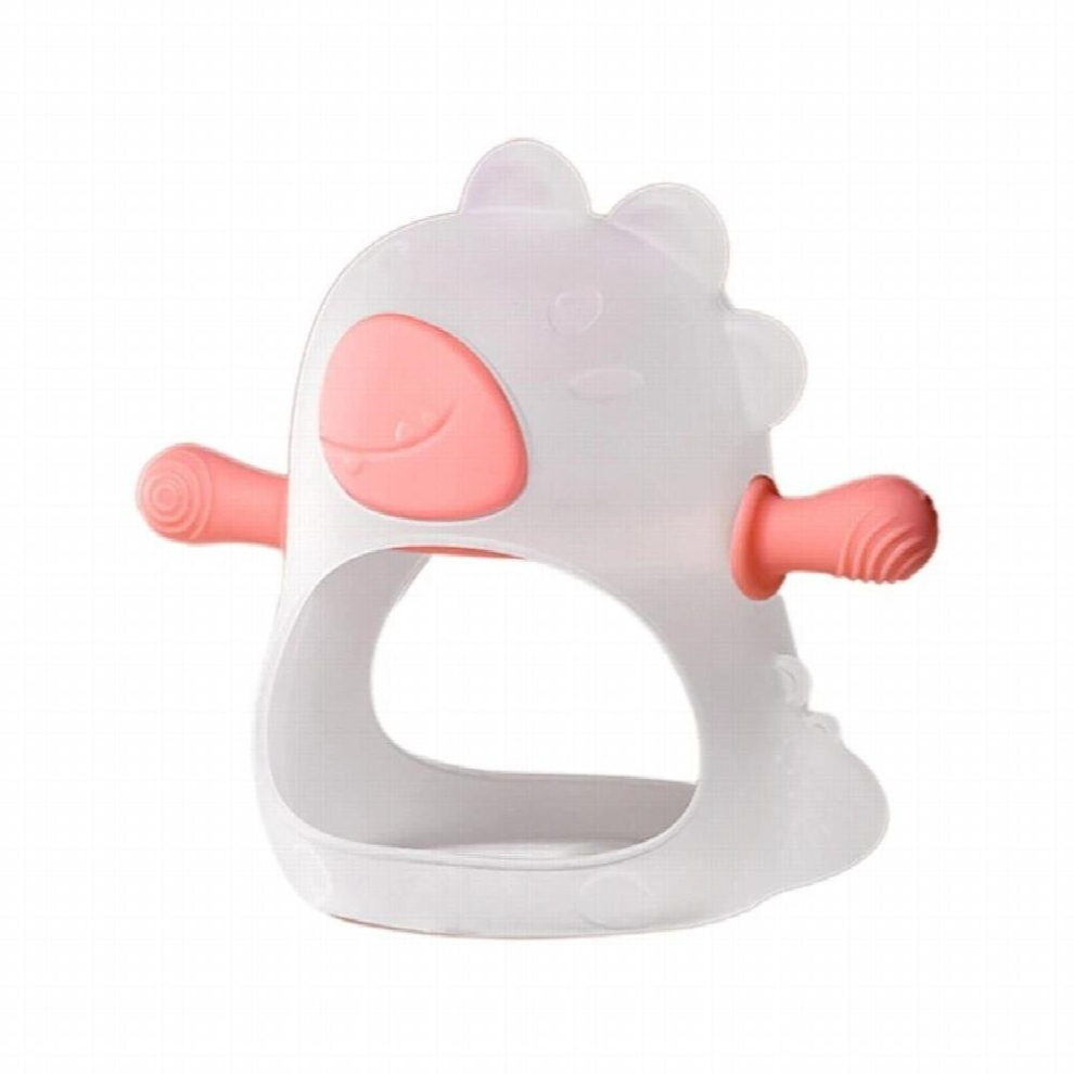 BPA Silicone Baby Teether Cartoon Newborn Handhold Teething Toys Rattle Kids Finger Guard Stop Thumb Sucking Molar Teether
