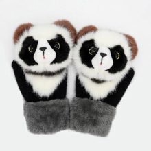 Adult and Kids Winter Warm Gloves Women Girls Funny Cartoon Animal Plush Mittens Thicken Unisex Gloves Birthday Gift