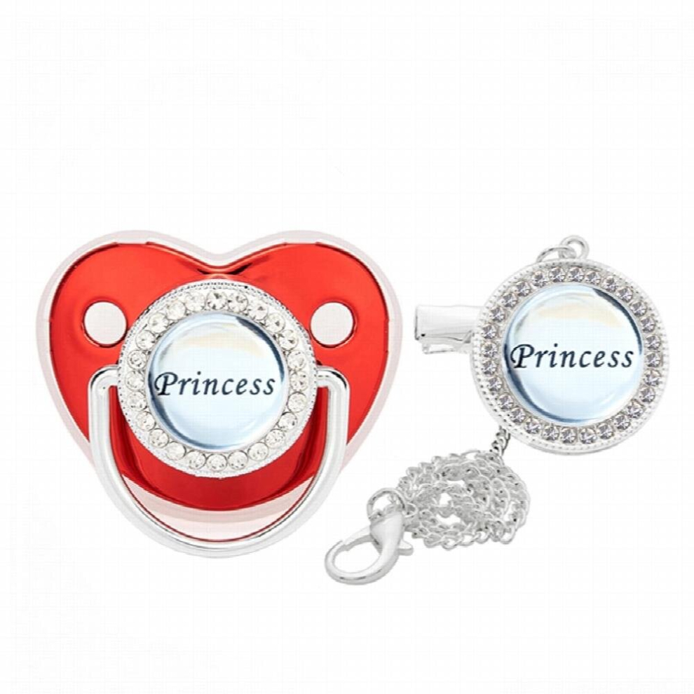Bling Baby Pacifier Clips Lids Rhinestone Newborn BPA Silicone Pacifier Holder Teether Dummy Baby Soother Baby Shower