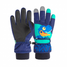 1Pair Cartoon Children Ski Gloves Winter Plus Velvet Touch Cold Waterproof Windproof Gloves Outdoor Sports Warm Winter Gloves