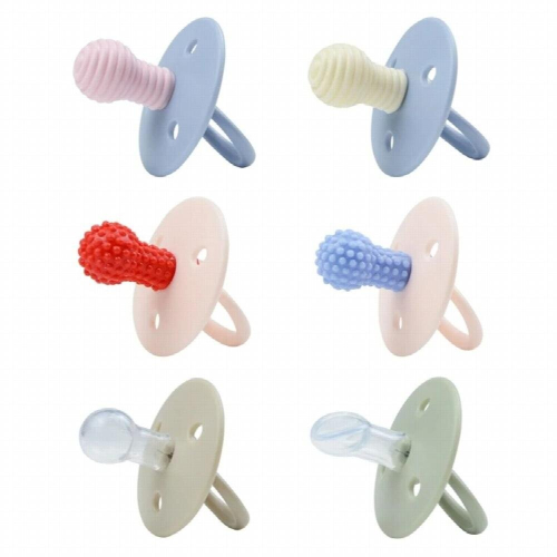 Baby Silicone Soothie Pacifier Colorful Dummy Pacifiers Bibs Pacifier 2