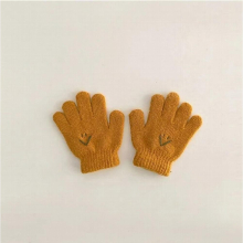 Smiling Face Embroidered Gloves Girls Candy Warm Knitted Mittens Kid Winter Gloves Boys