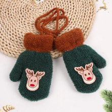 Christmas Lovely Kids Girls Boys Gloves 4 Colors Cartoon Deer Printed Autumn Winter Gloves