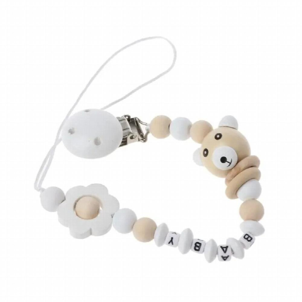 Baby Pacifier Clip Pacifier Chain Panda Shape Hand Colourful Beads Dummy Clip Baby Soother Holder For Baby Kid