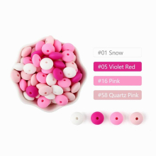 20Pcs Silicone Beads Baby 12MM Lentil Beads DIY Pacifier Clips Chain Pendant BPA Eco-friendly Baby Teether Toys Accessories