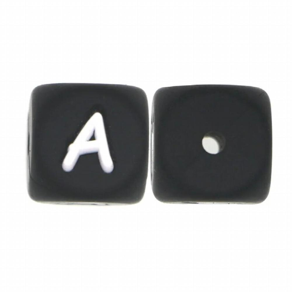 Kovict 10pcs 12mm Silicone Alphabet Letter Beads Baby Teething Pacifier Chain Silicone Baby Teether BPA
