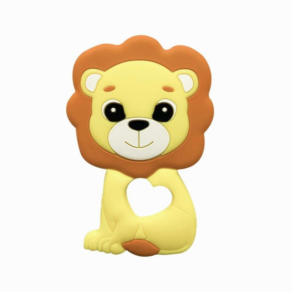 1pcs Baby Silicone Teether Lion Pendant Food Perle Silicone Bead Teething Rodent Chewable ChildrenS Goods Toys