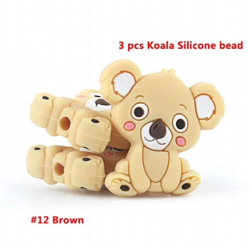 Koala Silicone bead Baby Teether Food Baby Teething Necklace Rodents DIY Pacifier Clip Baby Products
