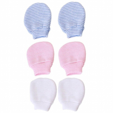 3 Pair/set Baby Knitting Mitten Newborn Anti-eat Hand Anti-Grab Face Protect Glove Baby Mitten