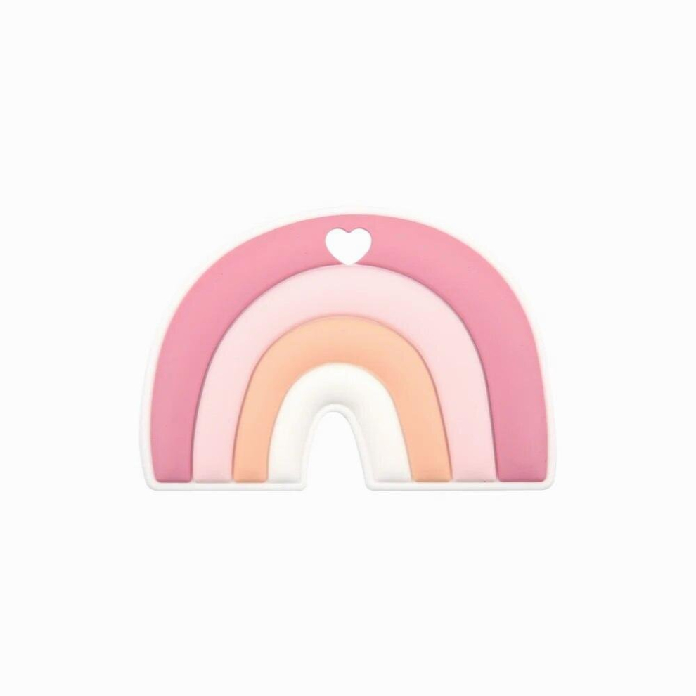 Sunrony 1pc Baby Teether Cartoons Rainbow Air Balloon Chewing Pandent Accessories DIY Jewelry Pacifier Clip Teething Toy