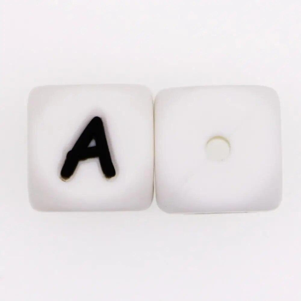Kovict 10Pcs 12mm English Silicone Letters Alphabet Beads BPA Material For DIY Baby Teething Necklace Baby Teether