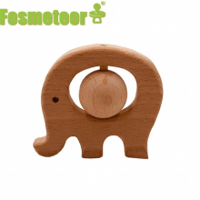 Fosmeteor Baby Molar Toys Cartoon Animals Shape Food Wooden Teething Toys For Newborn Montessori Rattles Baby Teethers Toy