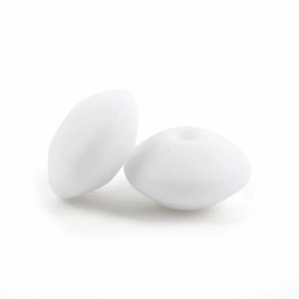 Lentil Silicone Teether 12mm 50pcs Silicone Beads DIY Bead Teething Nursing Necklace Food Silicone Abacus Beads