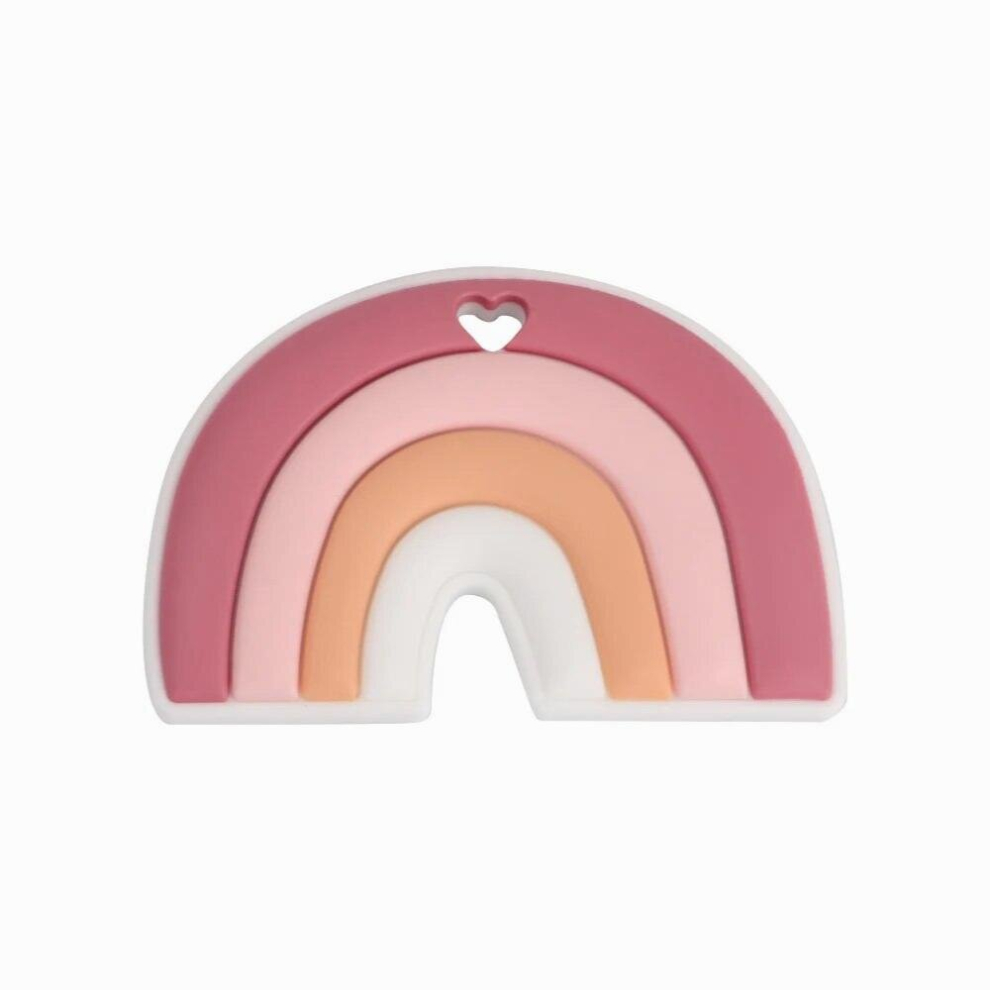 Kovict 1pcs Silicone Teethers Cartoon Rainbow Shape BPA Tiny Rod Food Silicone Baby Teethers Teething Toy
