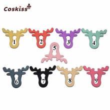 1Pc BPA Food Baby Teethers Antlers Pacifier Silicone Beads Baby Chewable Teething Beads For Necklace Pendant