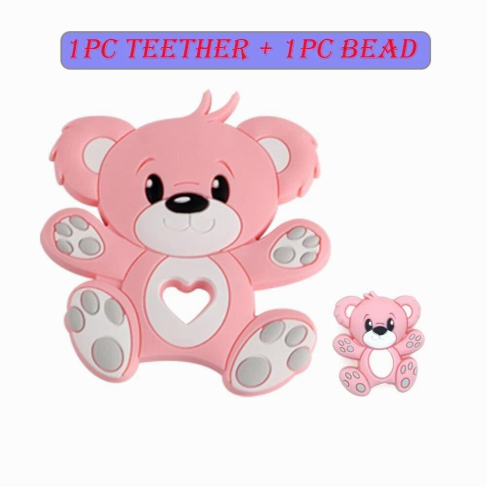 Kovict 2Pcs/Lot Baby Silicone Beads Teether Molar Bead Food DIY Pacifier Chain Accessories Baby Toys