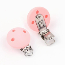 Round Shaped Pacifier Clips 1Pc Food Silicone Baby Teethers Pacifier Chain Accessories Baby Teething Chewable Toys