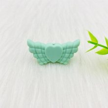 10PCS BPA Angel Wing silicone Beads Baby Teethers Food Baby Teething Toys For Pacifier Chain Necklace DIY Accessorie