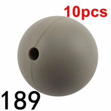 10PCS Loose Silicone 15mm Round Baby Teether Bead Bpa Newborn Chewable Teething Necklace Bracelet Jewelry Making Food