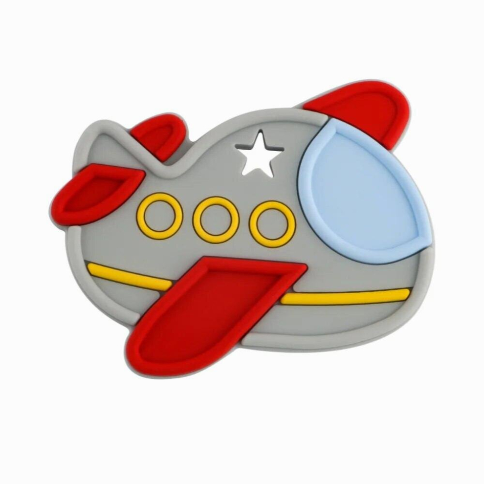 Kovict 1pc Silicone Teethers Cartoon Airplane Shape BPA Tiny Rod Food Silicone Baby Teethers Teething Toy