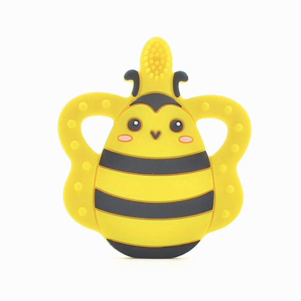 Bee Toothbrush Silicone teether Safe Baby Toys Pendant silicone beads Toddle BPA toothbrush Dental Care Baby Toothbrush