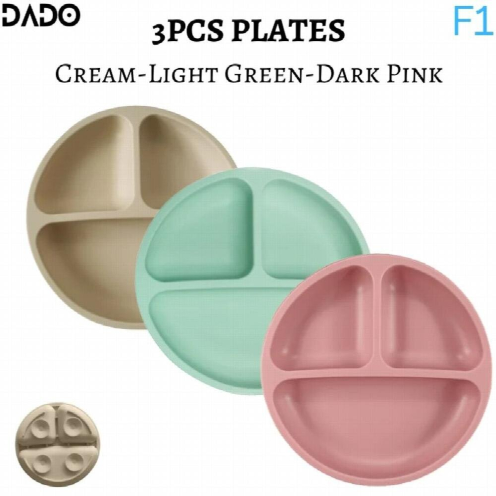 Silicone Baby Plates Spoons Forks Bib Bowls Dish Cup Child Feeding Suction Kids Toddler Eating Tableware Dinnerware Non-slip Set
