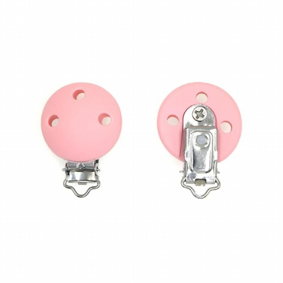 3Pcs Baby Pacifer Clips round Shape Perle Silicone Teether Clip DIY Baby Dummy Chain Nipple Holder rodent Nursing Teething