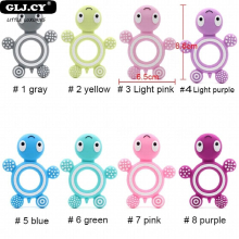 10PCS BPA Silicone Turtle Teething Chewable Pendant Nursing DIY Necklace Baby Pacifier Dummy Teether Toy Accessories