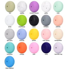 19mm Abacus Silicone Beads BPA Lentils Soft Chewable Organic Beads Teether For Necklace Baby Teething Toys DIY Chain