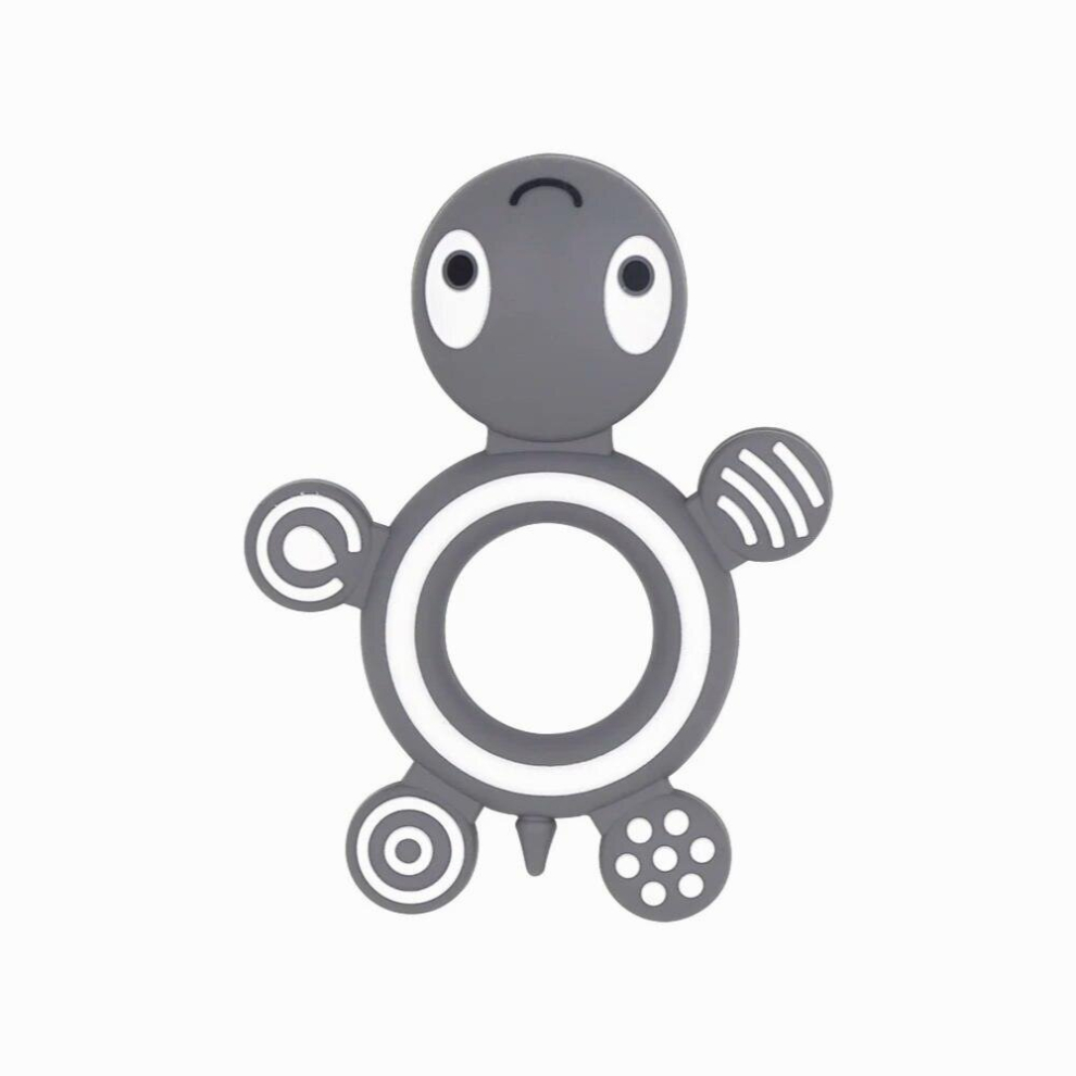 1pc Silicone Teethers Food Tiny Rod Teething Necklace BPA Baby Chewable Cartoon Animals Turtle Teether Toy