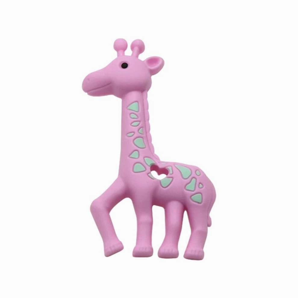 1Pc Giraffe Teether DIY Pacifier Chian Clips Toy BPA Baby Products For Teething Silicone Beads