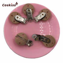 20pcs Wooden Pacifier Clip Nursing Accessories Beech Pacifier Clips Chewable Teething Diy Dummy Clip Chains Baby Teether