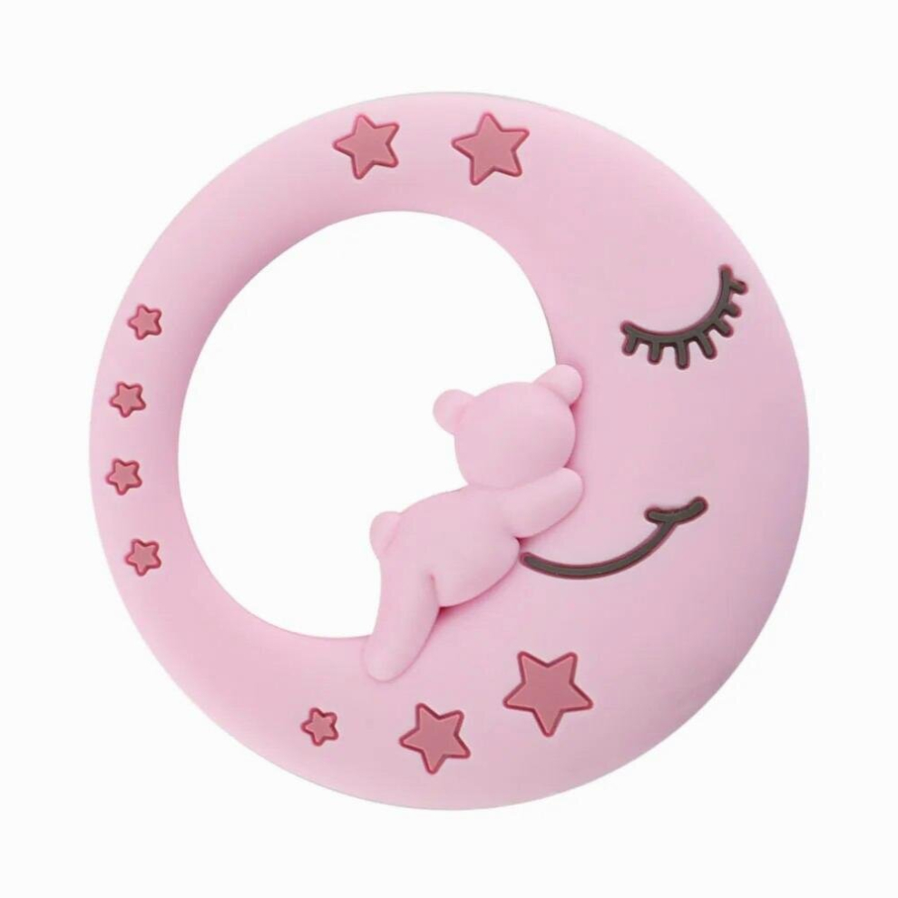 Kovict 1pc Moon Silicone Teethers For Baby Teether For Teeth Care Pendants DIY Pacifier Chain Baby Accessories