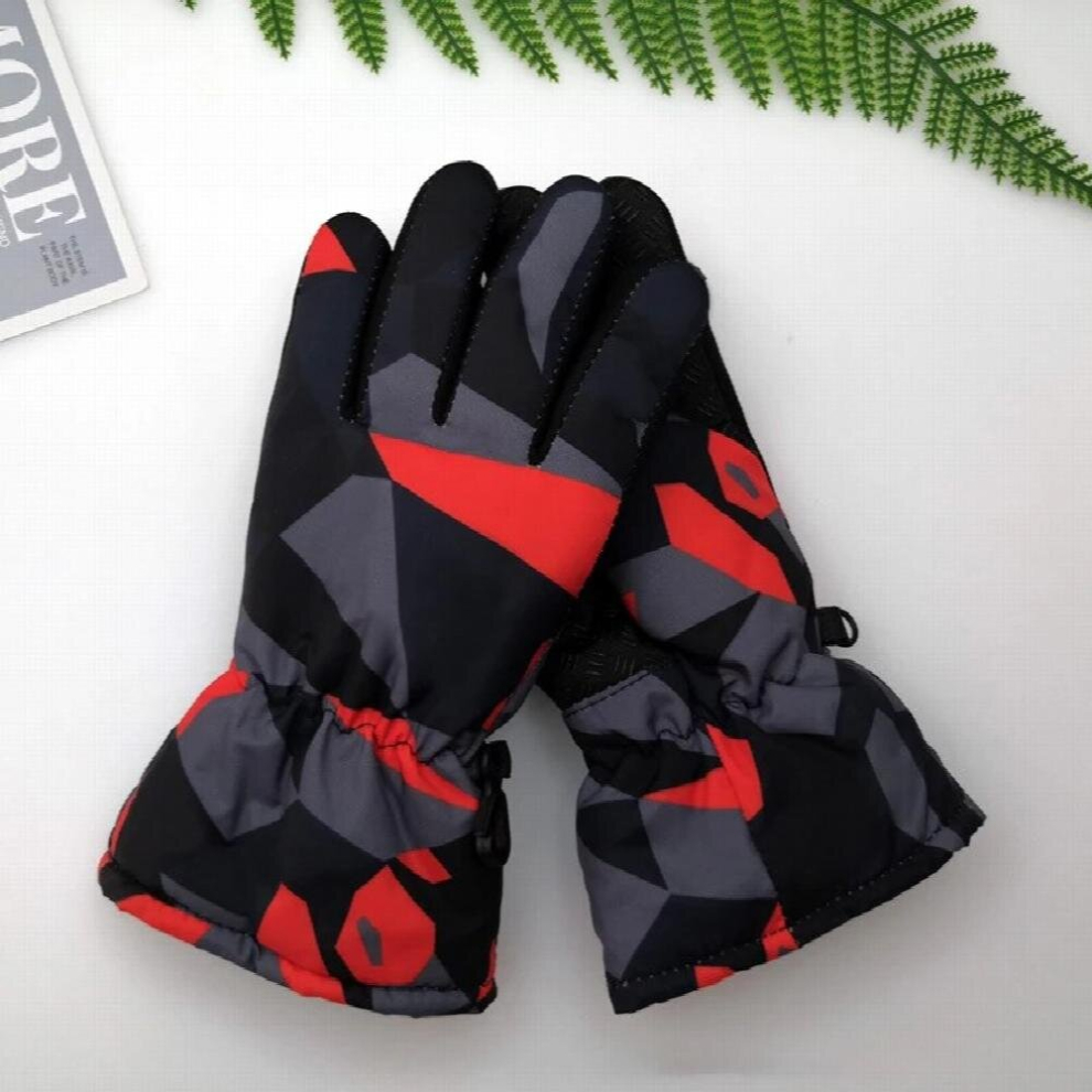 Children Kids Winter Warm Gloves Boy Girls Ski Long-sleeved Mitten Windproof Waterproof Thicken Warm Gloves