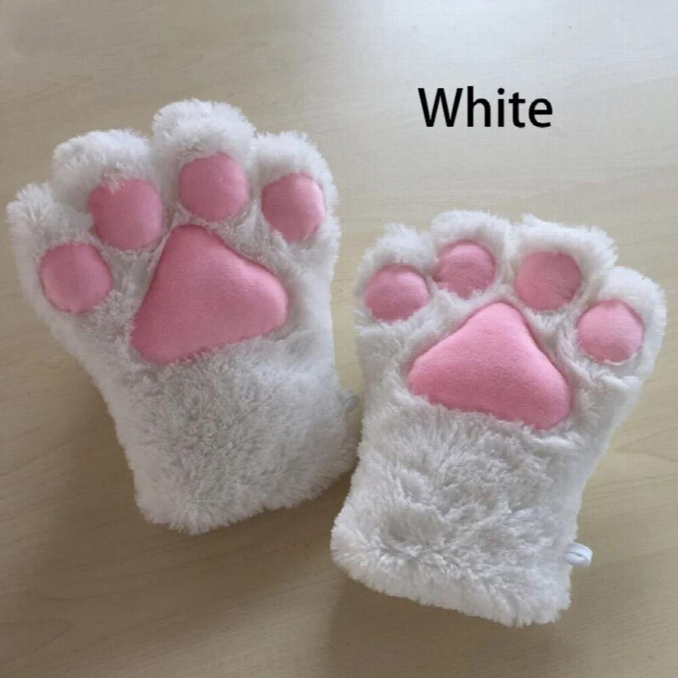 1 Pcs Plush Cat Claw Gloves For Anime Cosplay Show Women Bear Claw Fluffy Paw Gloves Mittens High