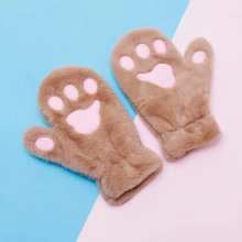 Bear Paws Girl All Finger Cat Paw Outdoor Hand Warmth Warmth Gloves Winter Gloves Women Winter Wear