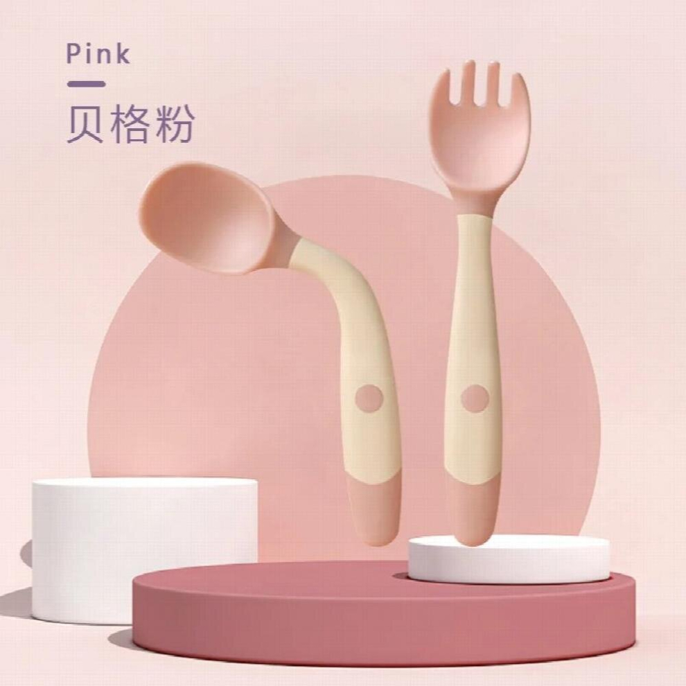 Baby Products Silicone Spoon Fork Set Complementary Food Toddlers Learning To Eat Training Flexible Soft Fork Infant Tableware