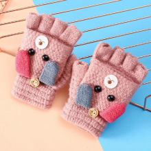 Kids Split Finger Glove Cartoon Dog 3D Ear Baby Gloves Winter Knitted Boys Girls Stretch Mittens Warm Knit Gloves