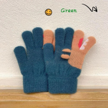 Baby Mittens Knitted Patchwork Children Boys Girls Winter Cartoon Animal Kids Gloves Warm Gloves