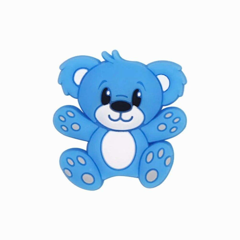 10pc Silicone Beads Mini Bear Elephant Koala Animal Bead For Baby Pacifier Chain BPA Eco-friendly Silicone Teether