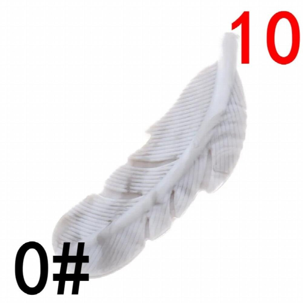 10PCS Silicone Beads Feather Food Silicone Teethers Baby Teething Bead DIY Baby Pacifier Necklace Teething Toys BPA