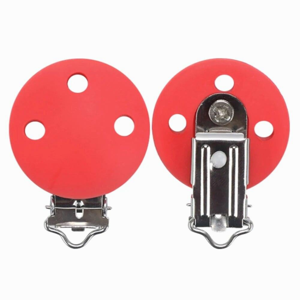 5pc/set Round Silicone Clips Baby Pacifier Clips Holder Silicone Dummy Pacifier Chain Accessories BPA-Free