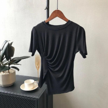 Short sleeve T-shirt Women Summer Pregnant Womens Irregular T-shirt