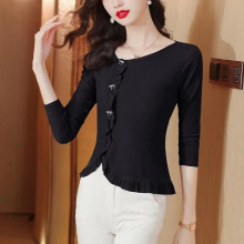 Ladies T-Shirt Short Sleeve Pregnant Women Ruffles